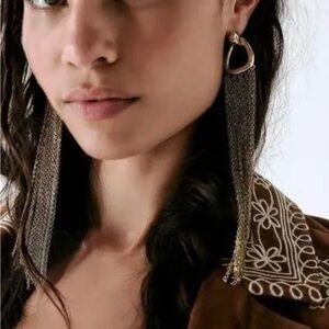 Free People Briana Gold Fringe Earrings